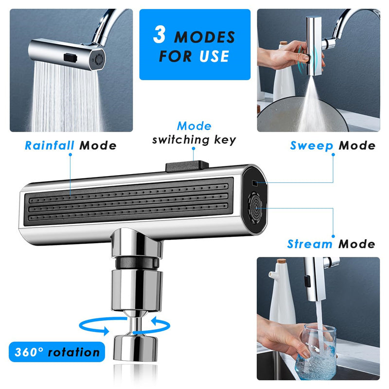 Universal Rotating Waterfall Kitchen Faucet Nozzle