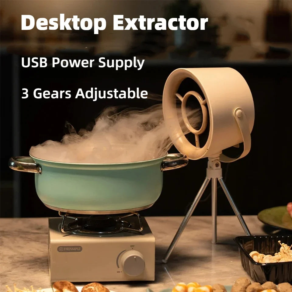 Portable USB Kitchen Exhaust Fan – Mini Smoke Extractor for Desktop & BB