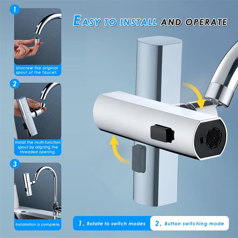 Universal Rotating Waterfall Kitchen Faucet Nozzle